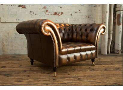 Chesterfield leren bank 1-zitsbank gestoffeerde banken design luxe bank nieuwe banken