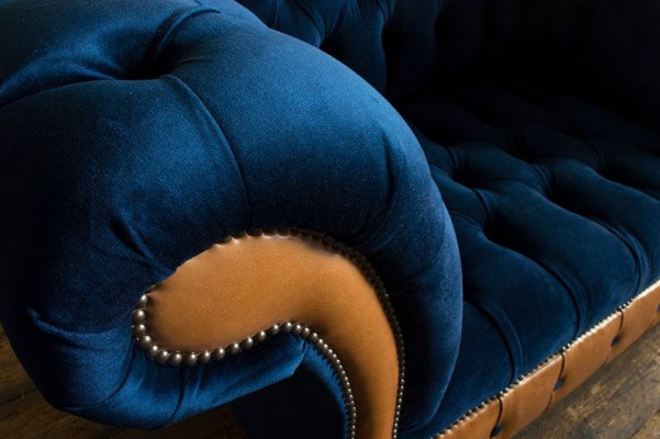 Chesterfield Textiel Gestoffeerde Fauteuil 1-Zits Design Luxe Stofbanken