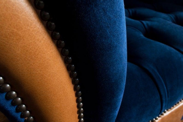 Chesterfield Textiel Gestoffeerde Fauteuil 1-Zits Design Luxe Stofbanken
