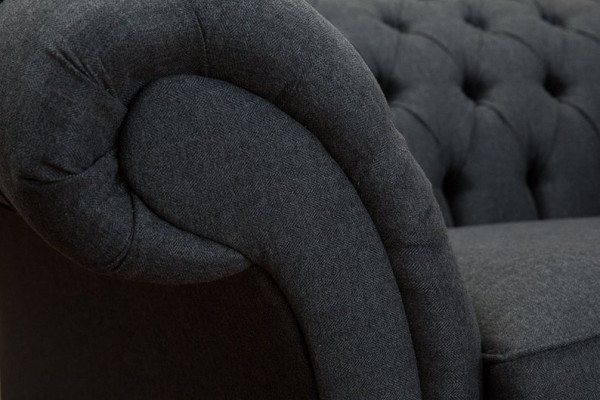 Chesterfield Fauteuil Televisiebank 1-zits Sofa Textiel Stoffering Banken Kussen #2