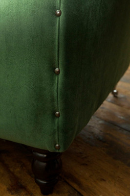 Chesterfield Bank 2-zits gestoffeerde zitting textiel stof lederen banken sofa's sofa
