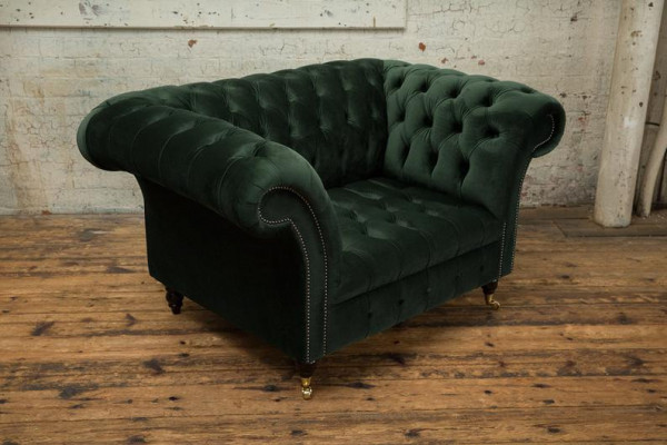 Chesterfield Design Sofa Fauteuil Bank Bekleding Luxe Textiel Banken 1-Zits #103