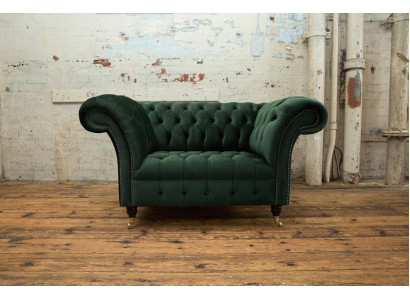 Chesterfield Design Sofa Fauteuil Bank Bekleding Luxe Textiel Banken 1-Zits #103