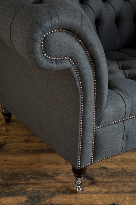 Chesterfield Design Sofa Fauteuil Bank Bekleding Luxe Textiel Banken 1-zits #111