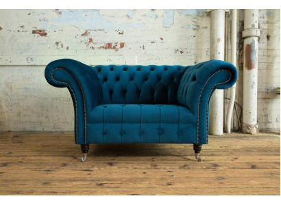 Chesterfield fauteuil tv-bank 1-zits sofa textiel stof banken bekleding 131