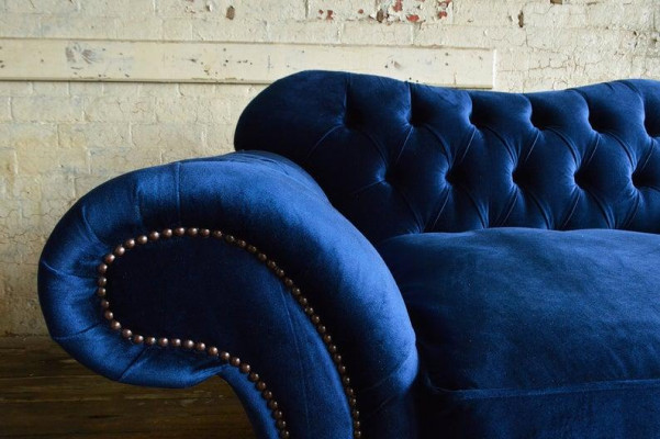 Chesterfield Design Sofa Fauteuil Bank Bekleding Luxe Textiel Banken 1-Zits #132