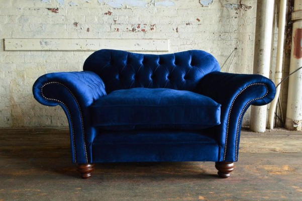Chesterfield Design Sofa Fauteuil Bank Bekleding Luxe Textiel Banken 1-Zits #132