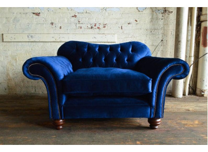 Chesterfield Design Sofa Fauteuil Bank Bekleding Luxe Textiel Banken 1-Zits #132