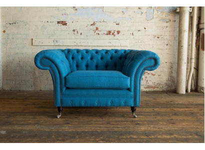 Chesterfield Design Sofa Fauteuil Bank Bekleding Textiel Banken Zitmeubel Oorfauteuil