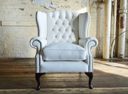Ohrensessel Chesterfield Fauteuil Televisie Bank 1-Zits Sofa Textiel Banken Stof