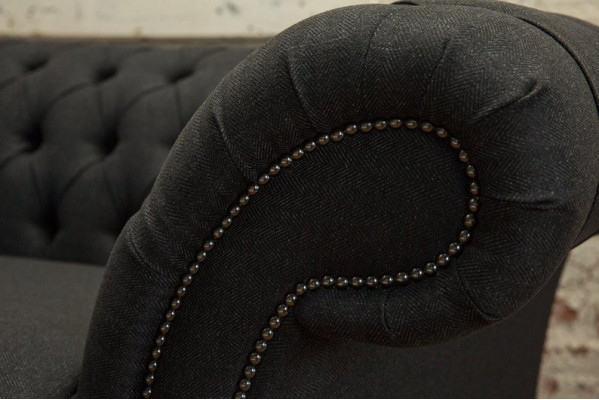 Chesterfield fauteuil televisiebank 1-zitsbank stoffen sofa banken bekleding 201