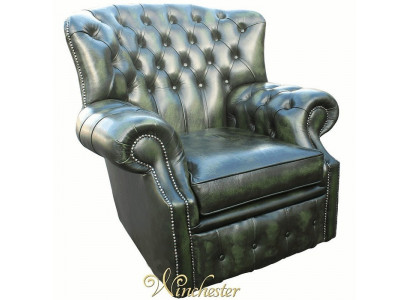 Chesterfield fluwelen oorfauteuil 1-zits designerleren tv-stofbekleding nieuw