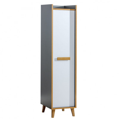 Hoge kast met 1 deur, multifunctionele kast met laden, woonkamerrek.