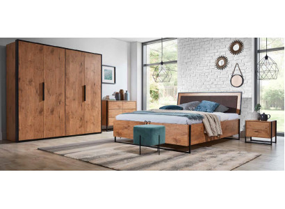 Compleet slaapkamer set Bedden Kledingkast Bed Commode Nachtkastje