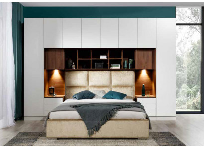 Slaapkamer Bed Kledingkast Bedden Bedframe Gestoffeerd Bed Bedomlijsting Nieuw