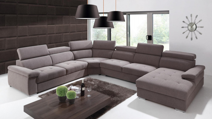 XXL Grote woonlandschap woonkamer textiel sofa bekleding banken sofa's bank nieuw