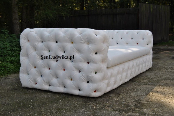 XXL Design Bank Bank Bekleding 4-zits Engelse Chesterfield Velours Banken Couches