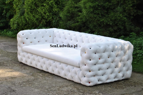 XXL Design Bank Bank Bekleding 4-zits Engelse Chesterfield Velours Banken Couches