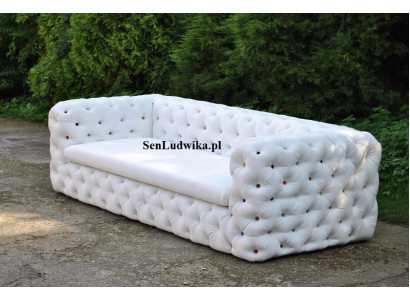 XXL Design Bank Bank Bekleding 4-zits Engelse Chesterfield Velours Banken Couches