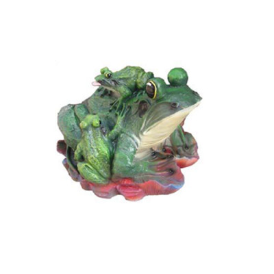 Abstracte sculptuur kikker decoratie figuur kunststof decoratie standbeeld 33cm beelden