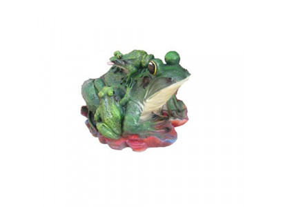 Abstracte sculptuur kikker decoratie figuur kunststof decoratie standbeeld 33cm beelden