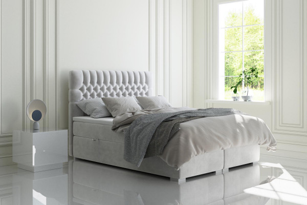 Boxspringbed Hotel Dubbel Chesterfield Luxe Bedden Bekleding Kast Functie