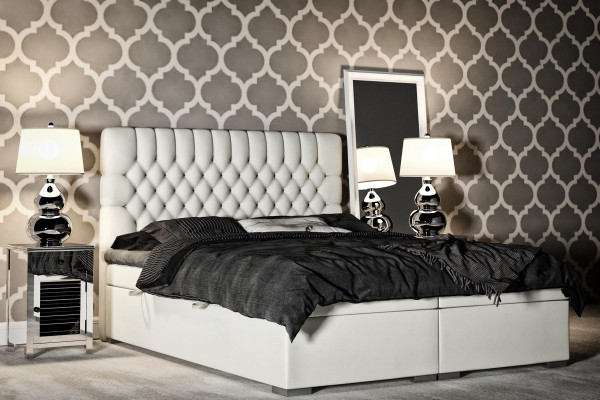 Boxspringbed Hotel Dubbel Chesterfield Luxe Bedden Bekleding Kast Functie