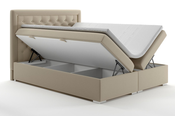 Chesterfield Boxspringbed Hotel Tweepersoons Luxe Bedden Bekleding Kast Functie