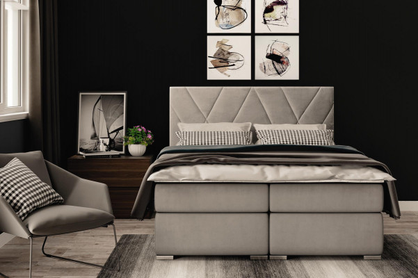 Chesterfield slaapkamer boxspringbed tweepersoonsbedden gestoffeerde kast functie