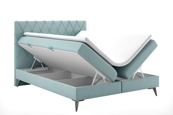 Chesterfield boxspring slaapkamer bed tweepersoonsbedden gestoffeerde kast functie