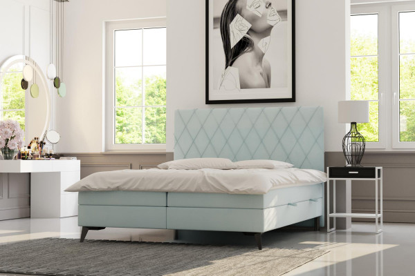 Chesterfield boxspring slaapkamer bed tweepersoonsbedden gestoffeerde kast functie