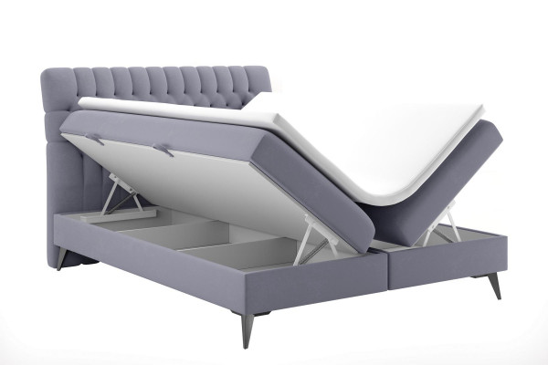 Chesterfield boxspring bed dubbele designbedden beklede kast functie hotel