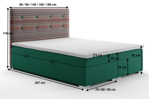 Chesterfield Bed Boxspring Hotel Dubbel Compleet Set Topper Matras Bedden Nieuw
