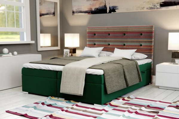 Chesterfield Bed Boxspring Hotel Dubbel Compleet Set Topper Matras Bedden Nieuw