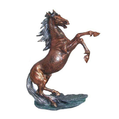 Beeldhouwwerk zwaarste paarden Abstracte koperkleurige Pegasus paarden standbeelden decoratie