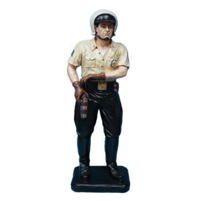Decoratie Winkel Politieagent Snelwegagent 105cm Standbeeld USA Beeldhouwwerk Figuren