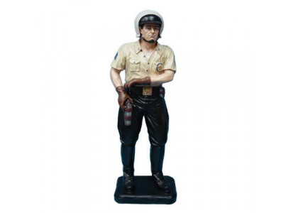 Decoratie Winkel Politieagent Snelwegagent 105cm Standbeeld USA Beeldhouwwerk Figuren