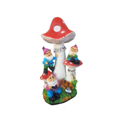 Sculptuur Paddenstoel Huis Standbeeld Tuin Figuren 51cm Beelden Sculpturen Beeld Nieuw M37