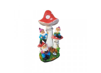 Sculptuur Paddenstoel Huis Standbeeld Tuin Figuren 51cm Beelden Sculpturen Beeld Nieuw M37