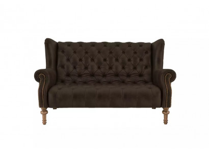 Chesterfield Sofa Bank Bekleding Dubbele Oorfauteuil Leren Banken Bekleding 2-zits