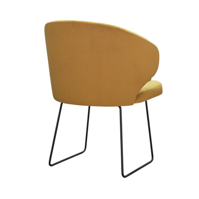 Designstoel zitpraktijk eetzitkamer stoelen textiel stof bekleding wachtkantoor.