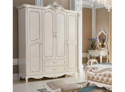 Klassieke antieke stijl kledingkast kast houten garderobe slaapkamer barok.