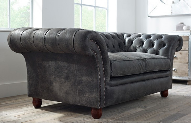 Chesterfield Sofa Bank Bekleding Stof Leer Banken Bekledingsset 2 Zits