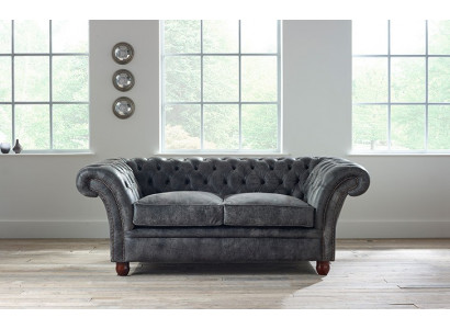 Chesterfield Sofa Bank Bekleding Stof Leer Banken Bekledingsset 2 Zits