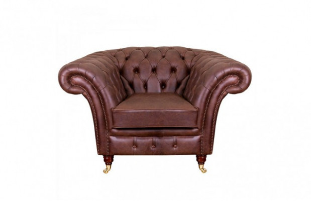 Chesterfield Herenclubbank Sofa Leren Bekleding 2-Zits Bruin NIEUW jvmoebel ®