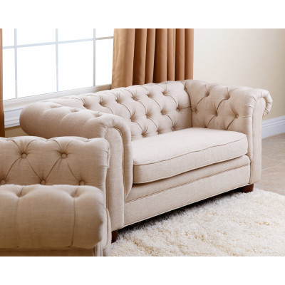 Landhaus tweezits - Chesterfield sofa zitcomfortabele bank stof jvmoebel ®