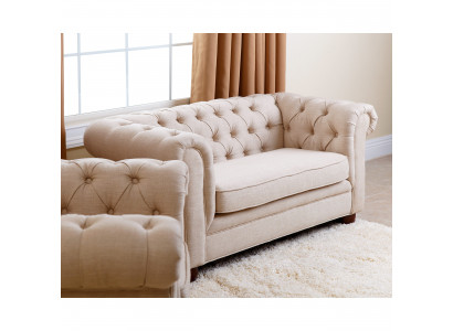 Landhaus tweezits - Chesterfield sofa zitcomfortabele bank stof jvmoebel ®