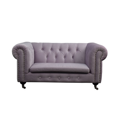 Chesterfield 2-zits Klassieke Luxe Barok Rokoko Bank Textiel Leren Sofa