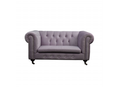 Chesterfield 2-zits Klassieke Luxe Barok Rokoko Bank Textiel Leren Sofa