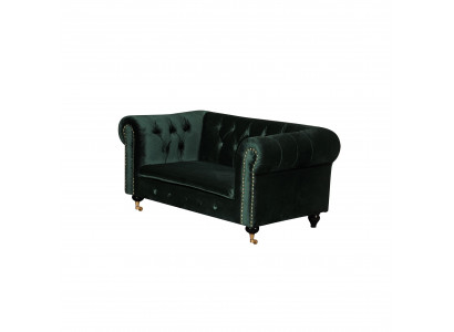 Chesterfield 2-zits Klassieke Luxe Barok Rococo Sofa Textiel Lederen Bank